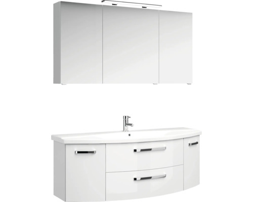 Súprava kúpeľňového nábytku s umývadlom, spodnou skrinkou a zrkadlovou skrinkou