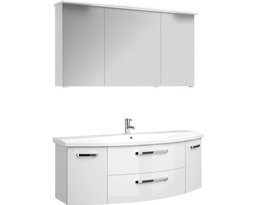 Súprava kúpeľňového nábytku s umývadlovou skrinkou, umývadlom a zrkadlovou skrinkou