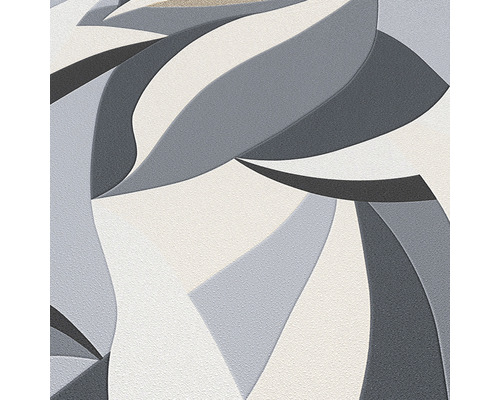 Detail tapety s abstraktným vzorom v rôznych odtieňoch sivej