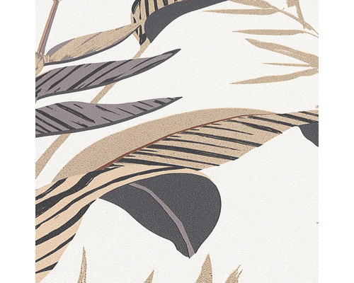 Detailný záber tapety s listovým vzorom