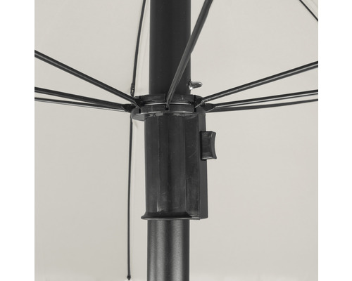 Detailný záber slnečníka s čiernym rámom