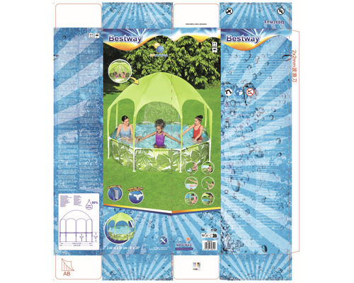 Balenie detského bazénika Bestway so slnečnou strieškou