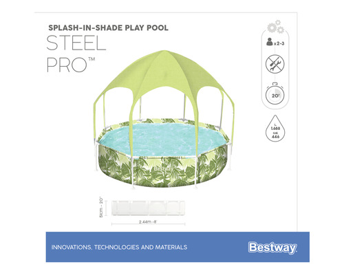 Detský bazén Bestway so slnečnou clonou