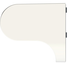 Nástenná polica so zaobleným rohom