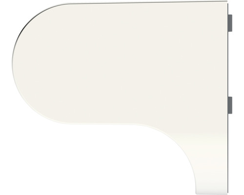 Nástenná polica so zaobleným rohom