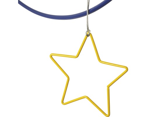 Dekoratívna hviezda z kovu so zavesením