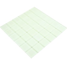 Sklenená mozaika štvorcová crystal 4,8cm uni modrá light blue fluoreskujúca