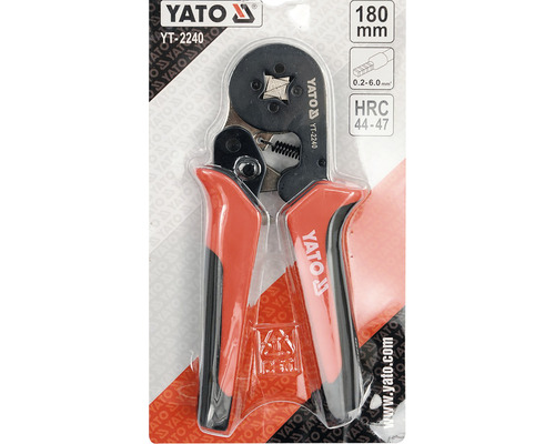Lisovacie kliešte na káblové koncovky Yato 180 mm v blistri