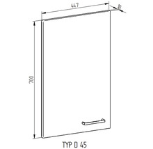 Skrinkové dvere BE SMART Modern D45 biele-thumb-1