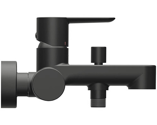 Matná čierna vaňová batéria s jednou pákou a prepínačom