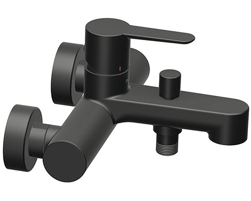 Čierna vaňová batéria na montáž na stenu