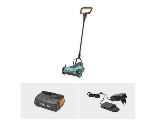Súprava akumulátorových nožníc na trávu Gardena s akumulátorom, nabíjačkou a teleskopickou násadou