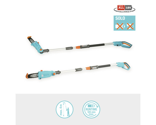 Akumulátorová vyvetvovacia píla Gardena, vhodná na prerezávanie stromov vo výškach