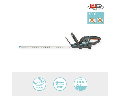 Akumulátorové nožnice na živý plot Gardena bez akumulátora a nabíjačky