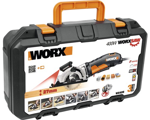 Kotúčová píla Worx WX426 v kufríku na náradie
