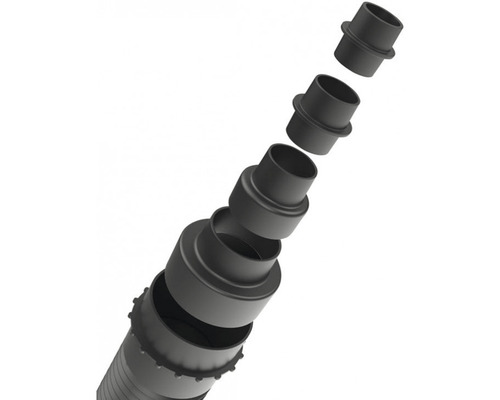 Systém odpadových rúr s rúrkami a spojkami