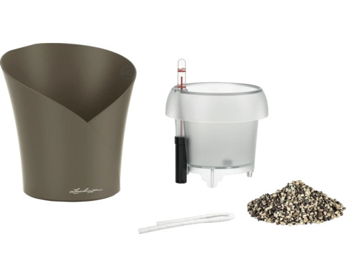 Sada kvetináča Lechuza Canaro s ukazovateľom hladiny vody, substrátom a zavlažovacím systémom