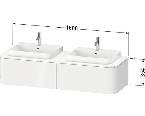 Dvojité umývadlo so skrinkou a rozmermi