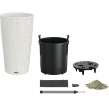 Kvetináč so zavlažovacím systémom a príslušenstvom