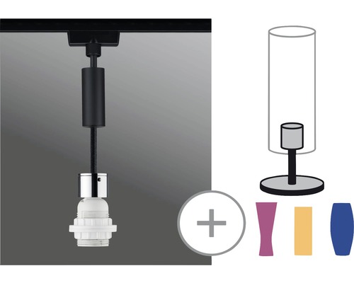 Závesné svietidlo na individuálnu konfiguráciu s bodovým svetlom na koľajnici