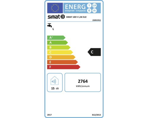 Energetický štítok pre produkt Simat s triedou energetickej účinnosti C