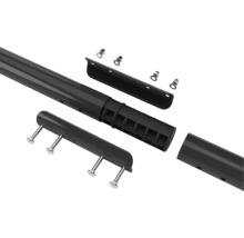 Jednotlivé diely stĺpika plota so skrutkami a krytom