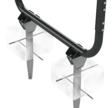 Detailný pohľad na zemnú kotvu pre vonkajšie použitie