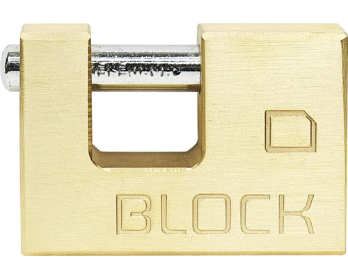 Mosadzný blokový zámok s oceľovým strmeňom