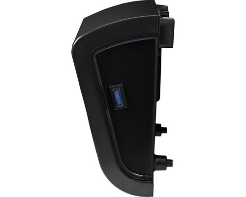 Detail čierneho puzdra zariadenia s vypínačom