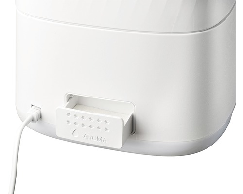 Detailný pohľad na aróma difuzér s aróma priehradkou