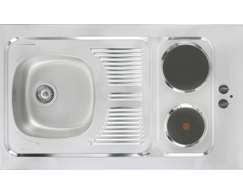 Kompaktná kuchyňa s drezom a dvoma varnými platňami