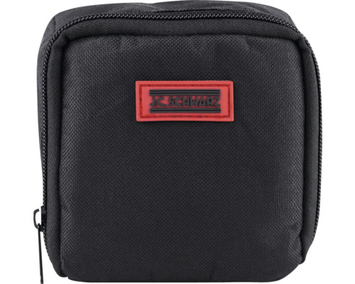Čierna taška na náradie so zipsom a logom JC Schwarz