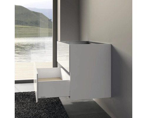 Nástenná skrinka pod umývadlo so zásuvkami v kúpeľni