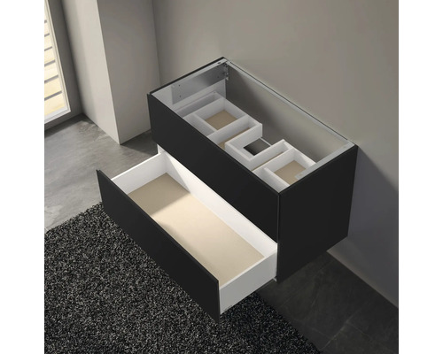 Skrinka pod umývadlo so zásuvkou a úložným priestorom