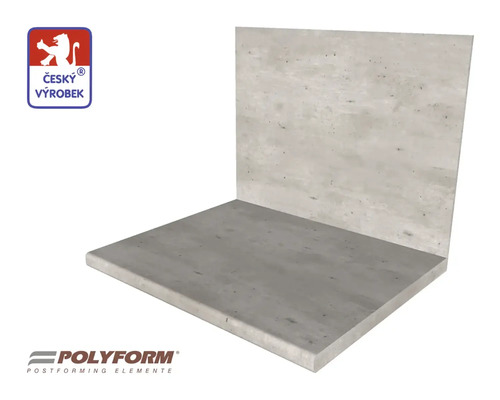 Laminátová pracovná doska so zadnou stenou