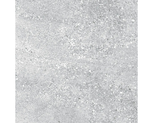 Sivá podlahová dlaždica so škvrnitou textúrou.