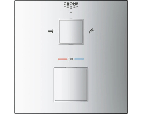 Logo Grohe termostatická batéria s vaňovou a sprchovou ikonou