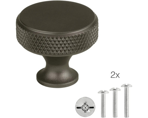 Nábytkový gombík s dvoma skrutkami