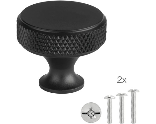 Kovový nábytkový gombík vrátane skrutiek, dva kusy