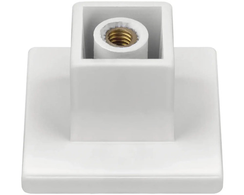 Štvorcová pätková rozeta z plastu s vnútorným závitom