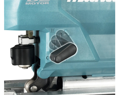 Detailný pohľad na nastavenie kyvadlového zdvihu na priamočiarej píle