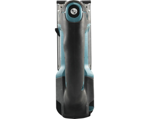 Pohľad zhora na priamočiaru pílu so symbolom zámku