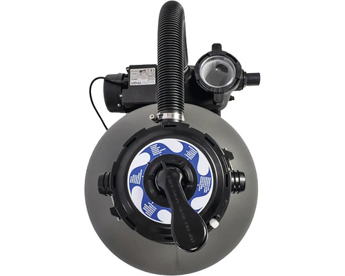 Piesková filtrácia pre bazény s hadicovými prípojkami, čerpadlom a ovládacou pákou