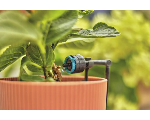 Kvapková závlaha v kvetináči na dávkované zavlažovanie rastlín