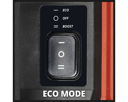 Detail spínača s nastavením Eco, Vypnuté a Boost.