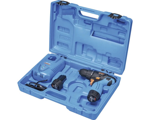 Sada akumulátorového skrutkovača s nabíjačkou a batériou v kufríku na náradie