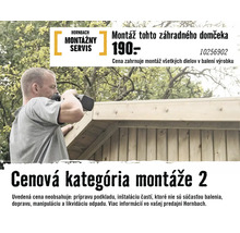 Drevený záhradný domček Bertilo Timmo 2 striebrosivý 244x121 cm vr. podlahy-thumb-3