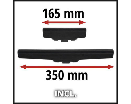Dva čierne kryty s rozmermi 165 mm a 350 mm