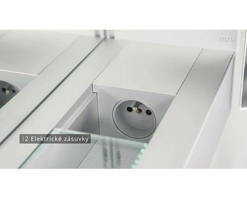 Zrkadlová skrinka Keuco s elektrickou zásuvkou