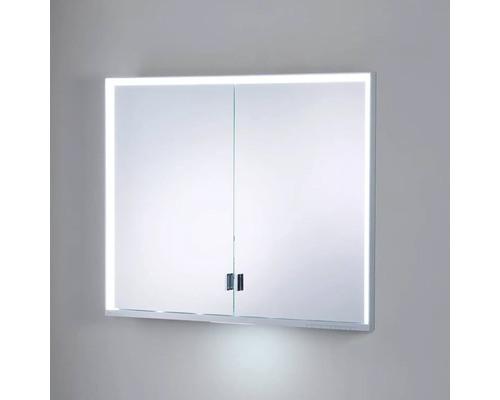 Zrkadlová skrinka s osvetlením a dvomi dvierkami